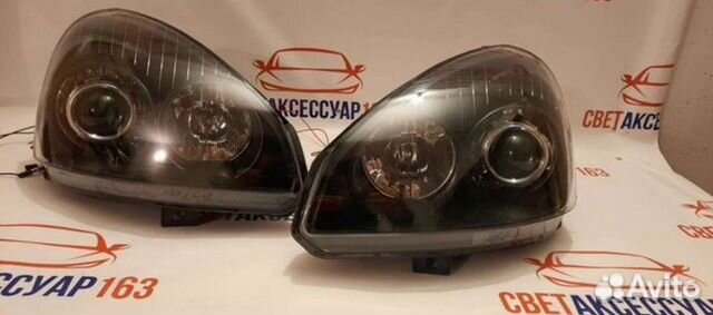 Фары на priora c B LED линзой