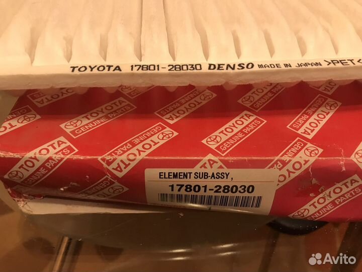 Воздушный фильтр Оригинал Toyota Camry 1780128030