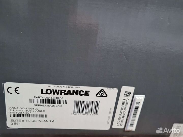 Эхолот-картплоттер Lowrance Elite-9Ti2/Ai2 3in1