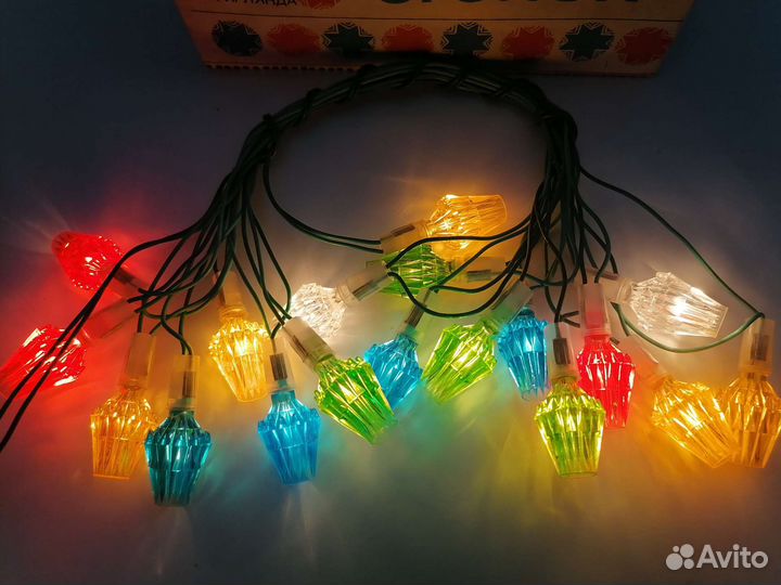 Елочная гирлянда (электрогирлянда) Огонёк, СССР