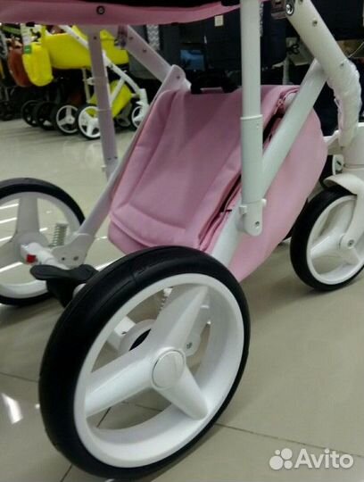 Детская коляска Adamex luciano Deluxe пудра