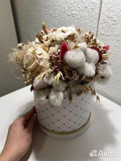 Букет из сухоцветов в коробке