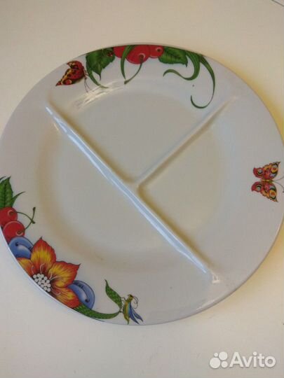 Тарелка сервировочная большая, фарфор