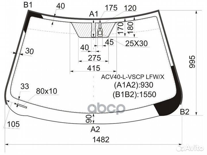 Стекло лобовое + дд toyota camry 06-11 acv40lvs