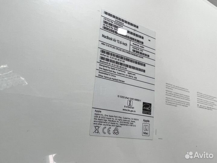 Новый MacBook Air M2 16/256Gb Starlight