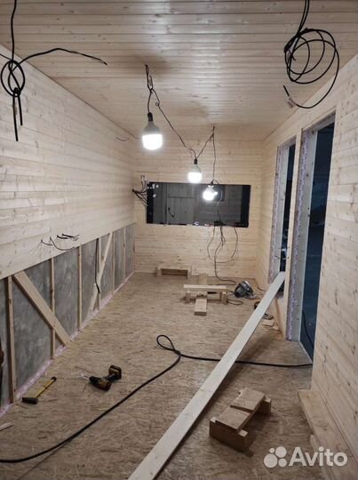 Обшивка вагонкой, имитацией бруса, услуги плотника