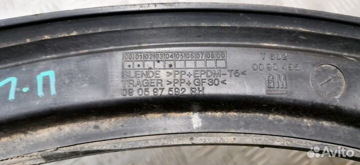 Молдинг крыла переднего правый Opel Zafira A