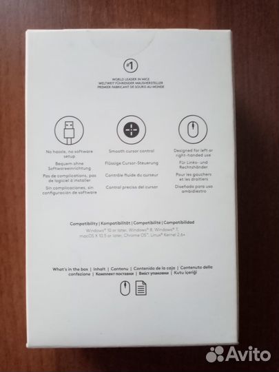 Мышь Logitech B100 новая