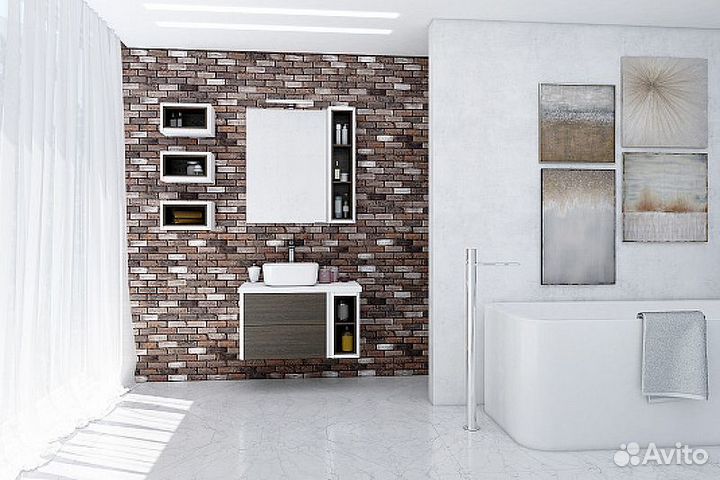 Полка Акватон Брук 40 1A201201bcdf0 Дуб ферр