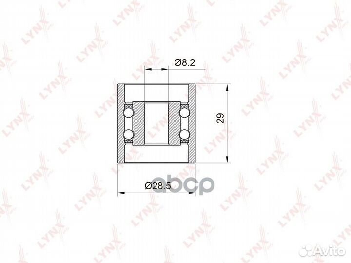 PB-3004 Направляющий ролик / грм lynxauto 95510
