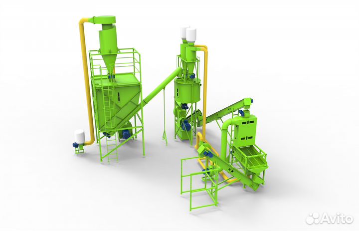 Линия гранулирования жома 7000 кг/час