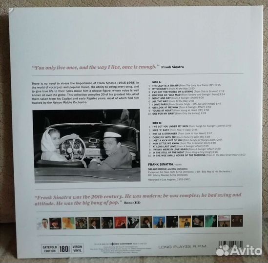 Пластинка Frank Sinatra-The Hits (180g. Deluxe)