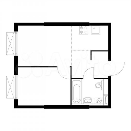 2-к. квартира, 32,3 м², 10/15 эт.