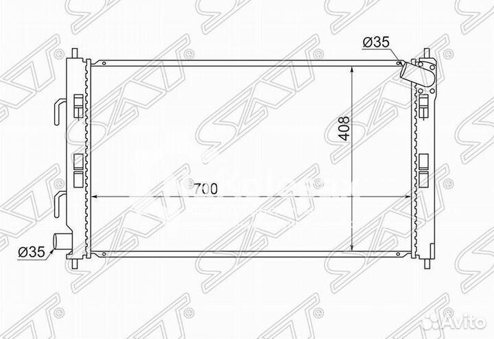 Радиатор mitsubishi lancer X 1.6/1.5 под авт.\outl