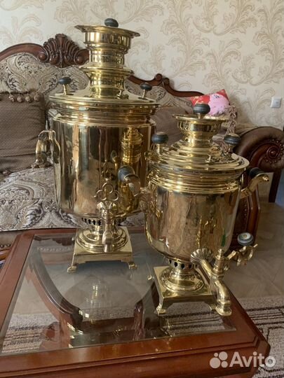 Самовар на дровах медный