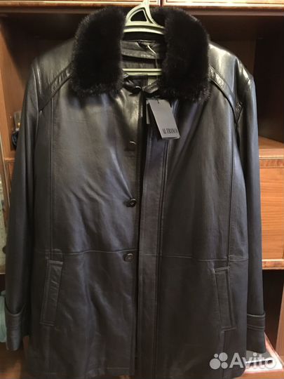 Кожаная куртка мужская 54 56