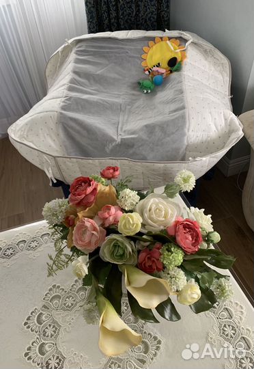 Бортики мягкие в кроватку Икеа Ленаст + мобил