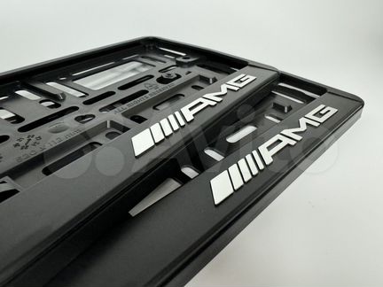 Рамки для гос номера AMG Mercedes комплект 2 шт