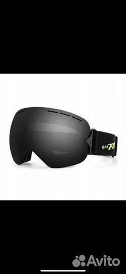 Горнолыжные очки маска Bat Fox чёрные,лыжи/борд