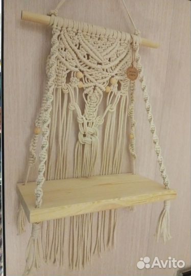 Полка в стиле макраме