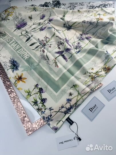 Шелковый платок Dior трекозы