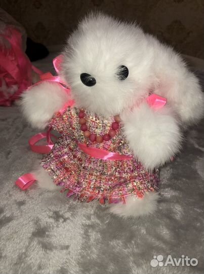 Зайка мягкая игрушка ручной работы из натурального