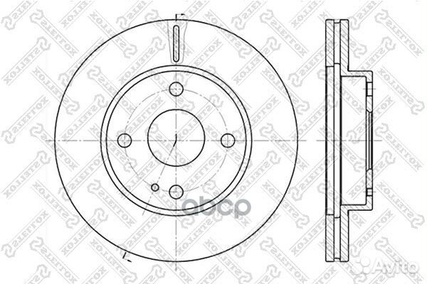 6020-3232V-SX диск тормозной передний Mazda 32