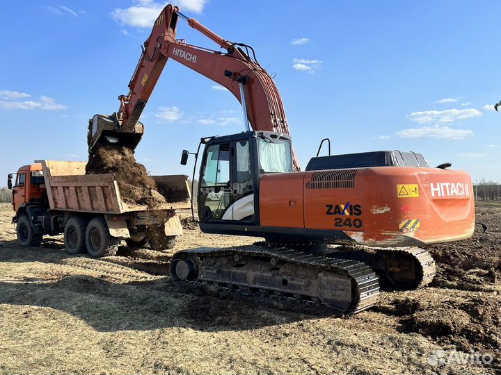 Аренда/услуги гусеничного экскаватора hitachi 240