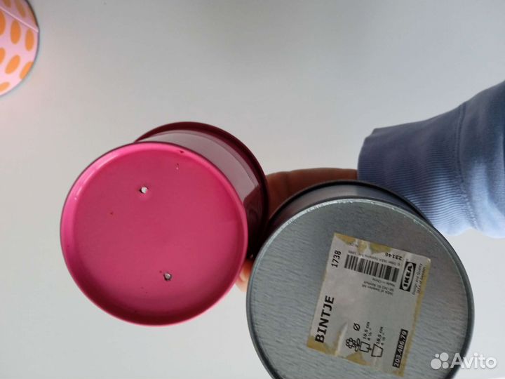 Кашпо IKEA жестяные Соммар и Bintje