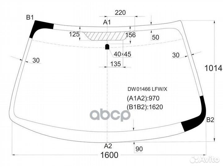 Стекло лобовое chrysler 300M/concorde/dodge INT