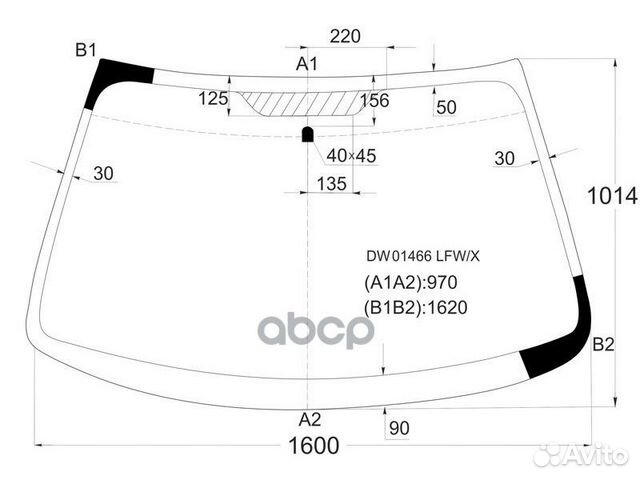 Стекло лобовое chrysler 300M/concorde/dodge INT