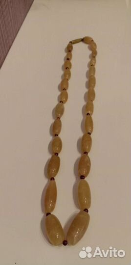 Винтажные бусы агат с гранатом, сердолик, унакит