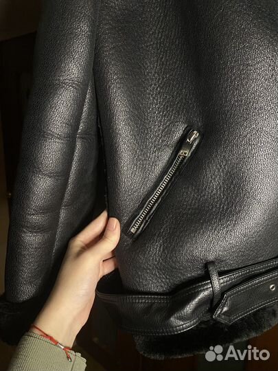 Дубленка авиатор zara
