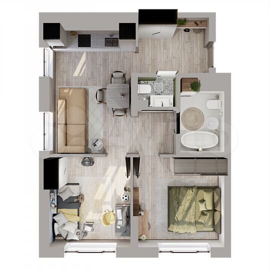 2-к. квартира, 53,5 м², 24/25 эт.