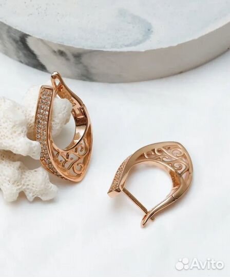 Серьги золото