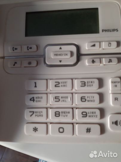 Телефон кнопочный стационарный philips