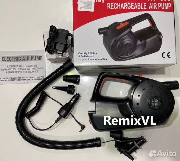 Насос для матрасов, лодок, каяков, аккумуляторный+