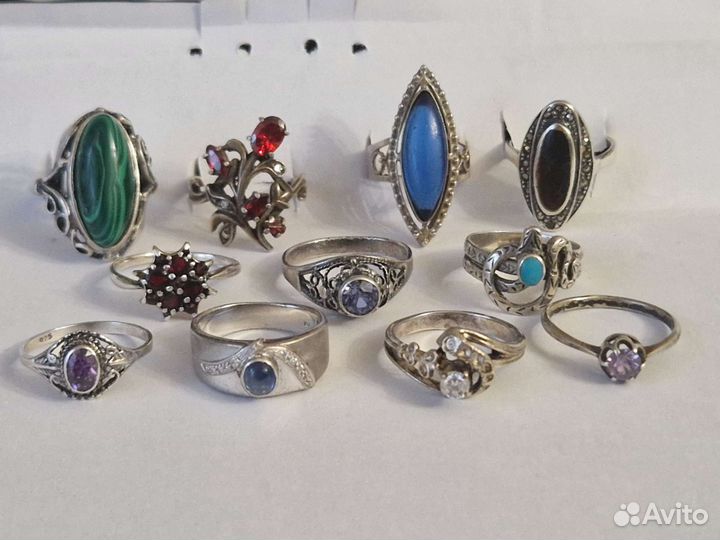 Серебряное кольцо винтаж СССР бирюза александрит