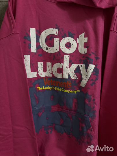 В Наличии Vetements i got lucky hoodie худи