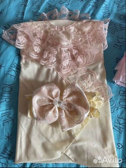 Летний комплект на выписку для девочки