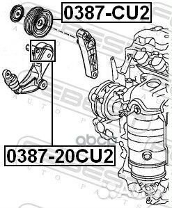 Ролик обводной 0387-CU2 0387-CU2 Febest