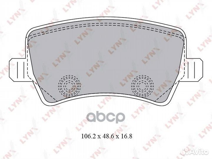 Колодки тормозные дисковые зад BD7817 lynxauto