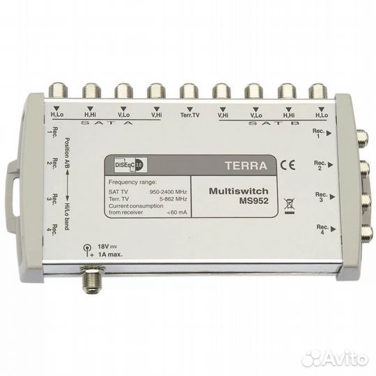 Мультисвитч спутниковый terra MS951+MS952