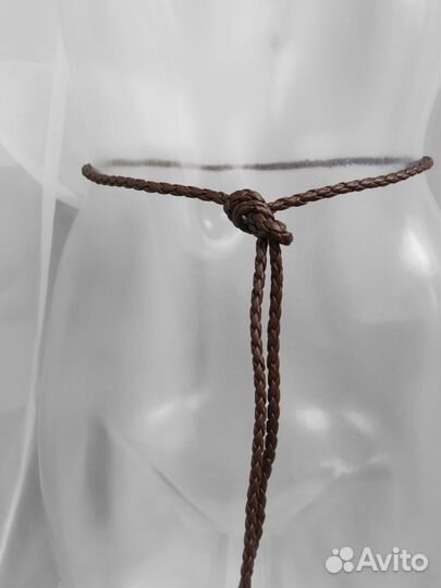 Пояс шнурок кожаный