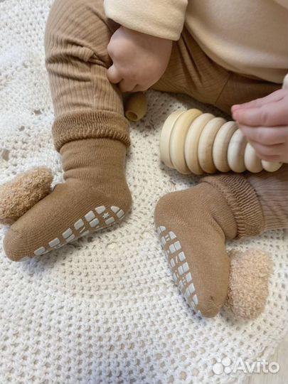 Носки теплые детские с мишкой