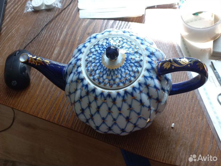 Чайник доливной 2л лфз кобальтовая сетка