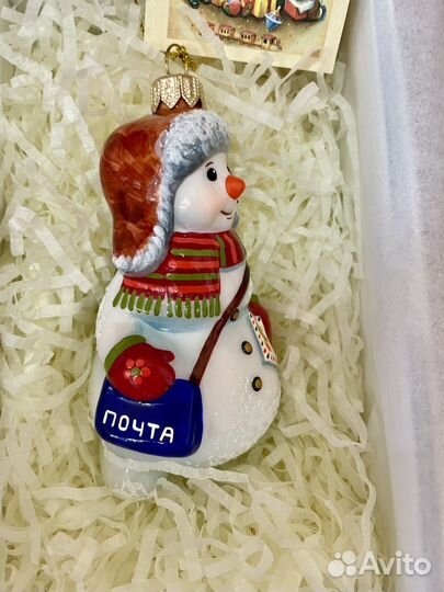 Елочные игрушки ариель снеговик почтальон