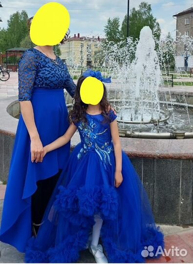 Платье синее на выпускной