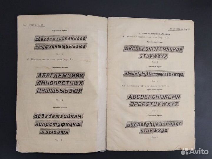 Шрифты чертежные ГОСТ 2.304-68. Единая система кон
