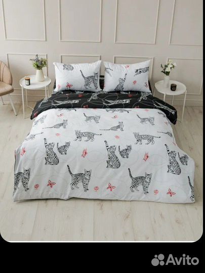 Комплект постельного белья 2 спальный поплин новый